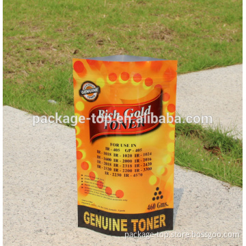 Chinese custom printed zipper stand up pouch bag for tonner pckaging